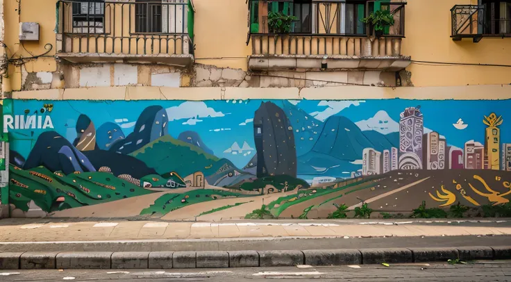 ,muro em uma Rua vazia(((Estácio-Rio de Janeiro))), deserta, com cartazes na parede