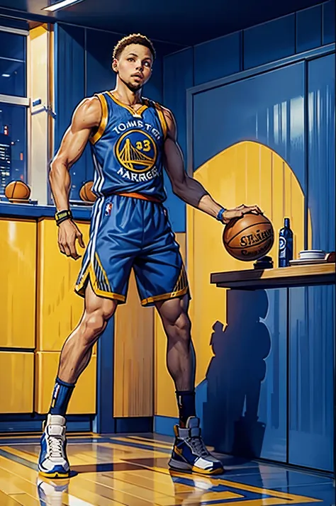 stephen curry, nba player, full body