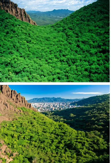 Mexico without humans before and after 