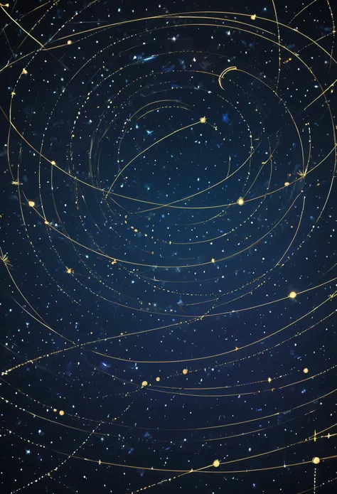 The taurus constellation (((stylized traces, in colloros). Cosmic background. 