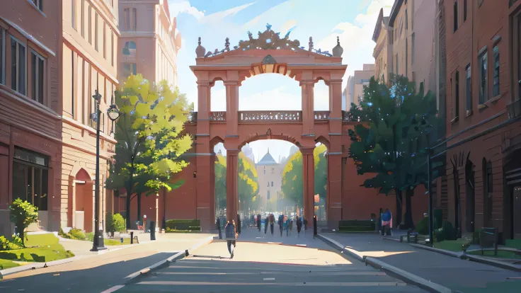 The gate of a university，square