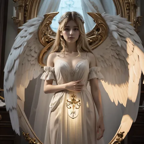 Un ange de lumière qui verse de lhuile donction  