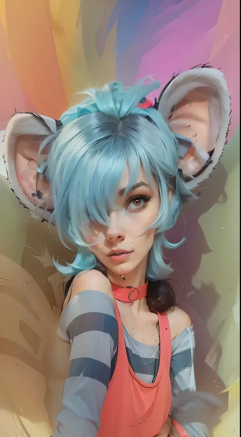 really sexy ratgirl with rat ears, perfect nostrils nose, 36k