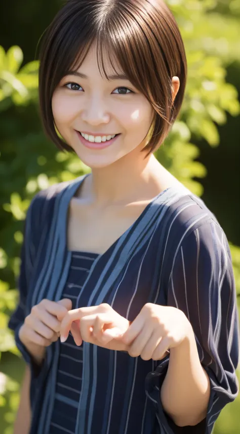 Short Hair、Age 25、Ultra-high resolution、smile、Japanese、Japanese face