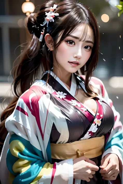 (((Gorgeous courtesan kimono:1.7))),(Beautiful mature woman in a noble courtesan kimono),(((Flashy and extravagant courtesan attire:1.3))),(Glamorous Jar)(Gorgeous floral hair ornament),Gorgeous floral braided top knot,(Very delicate and beautiful hair,),(...