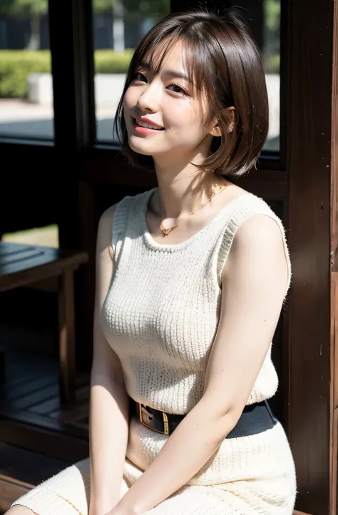 ((8k:1.27)、highest quality、masterpiece、超A high resolution:1.2)Photo Beautiful Japan woman(Comfortable:1.1) (shirt:1.21) grace、good、Gradient lighting、One Girl、Delicate skin、Look at this、Brown eyes、(Short hair with bangs:1.2)、(Large breasts:1.0)、(middle brea...