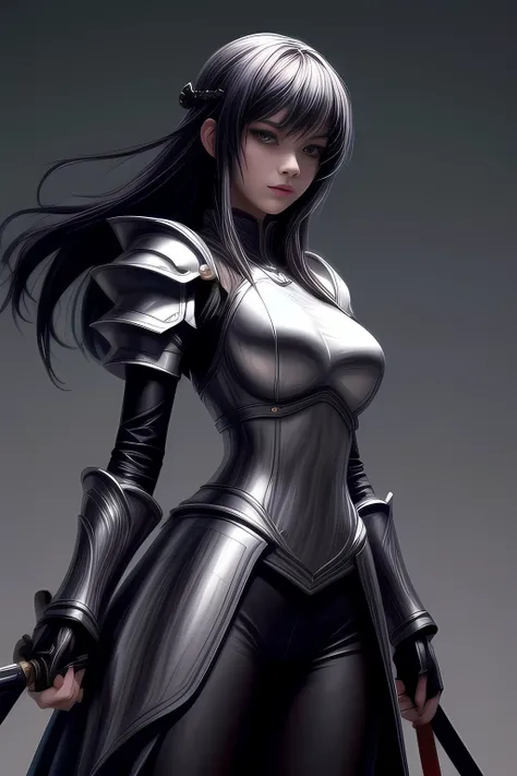 female Swordsman in swordsman armor