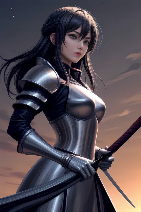 female Swordsman in swordsman armor