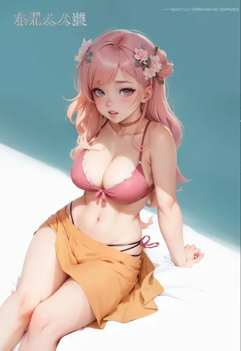 poste de missionnaire, Breasts spread apart, position cowgirl, lying on a bed, position TWERK, aux seins nus, trentenaire, vraiment gros boobasterpiece), anime girl avec de gros seins, jolie fille anime, Ilya Kuvshinov. 4km, [ Digital art 4km ]!!, Style An...