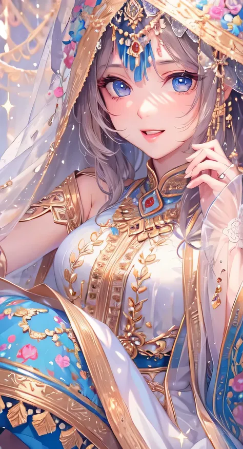 ((highest quality)), ((masterpiece)), (detailed), Perfect Face , beautiful girl , Otome , Arabian costumes ,