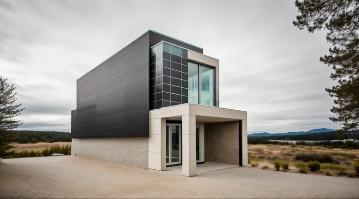 exterior of highrise hotel building, contemporary style, inspired of Norman Forster, glass with steel frame facade, 5 stars hotel design, beautiful landscape, stone pavement,cars, RAW photo, 8k uhd, dslr, soft lighting, high quality, film grain, Fujifilm X...