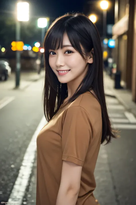 1 girl, (Wearing a brown shirt:1.2), Very beautiful Japanese idol portraits, 
(RAW Photos, highest quality), (Realistic, Photorealistic:1.4), (masterpiece), 
Very delicate and beautiful, Very detailed, 2k wallpaper, wonderful, finely, very detailed CG Unit...