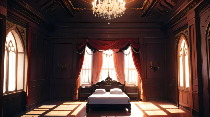 Beautiful hellish veils, hall, bed, The Room Inside