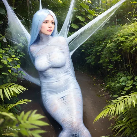 (a) fairy, beautiful,detailed wings, detailed dress, detailed face, (highres:1.2), (realistic:1.37)
medium: oil painting
(a) girl, trapped, hanging, (best quality, 8k, highres:1.2), (realistic, photo-realistic: 1.37)
spider web, dense, delicate, intricate
...