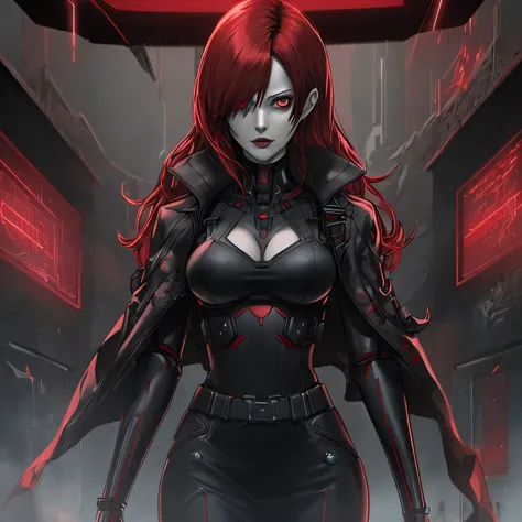 Resident Evil Red Queen is an artificial intelligence  with the appearance of a polite and kind futuristic hologram who commands an evil organization of soldier-like agents 