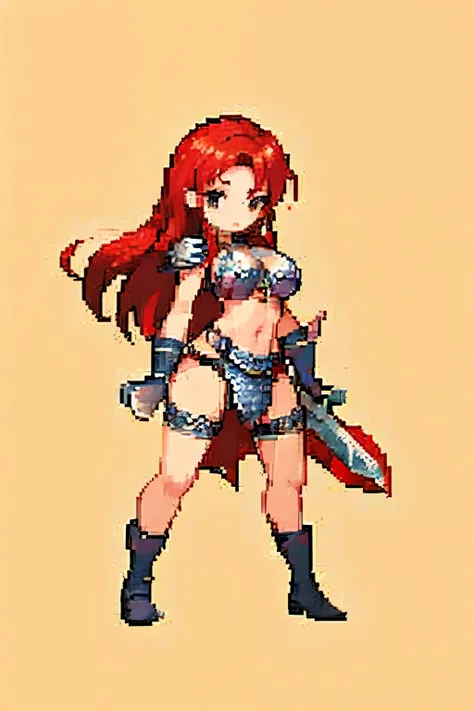 ((best quality)), ((masterpiece)), (detailed), cute red sonja