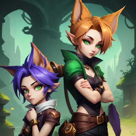 Young boy and female yordle