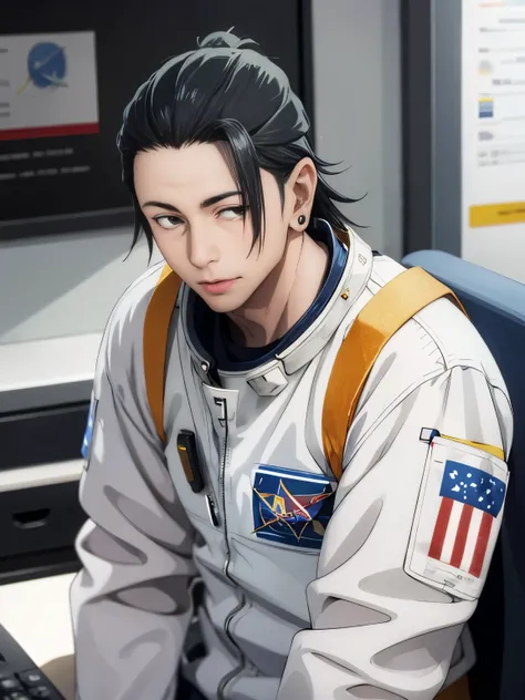 1 adult man, 29 years old, astronaut uniform, ultra detail, ultra HD