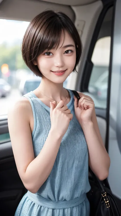 215 Short Hair, 20-year-old woman, A kind smile