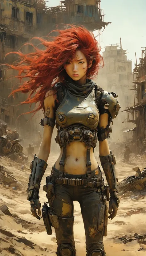 UHD, masterpiece, textured skin, high details, high quality, award winning, best quality, highres, 16k, Science fiction film,full of fantasyfantastical ideas,by van gogh,Big roundspaceship,Doomsday, wasteland style,hd,8k
in style of Alice Pasquini,Post-apo...