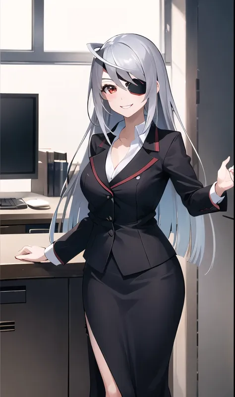 ((masterpiece, best quality)), (1girl),((office lady )),middle breast,(busty),slim,smile, [wide hips],office,standing, 1girl, so...