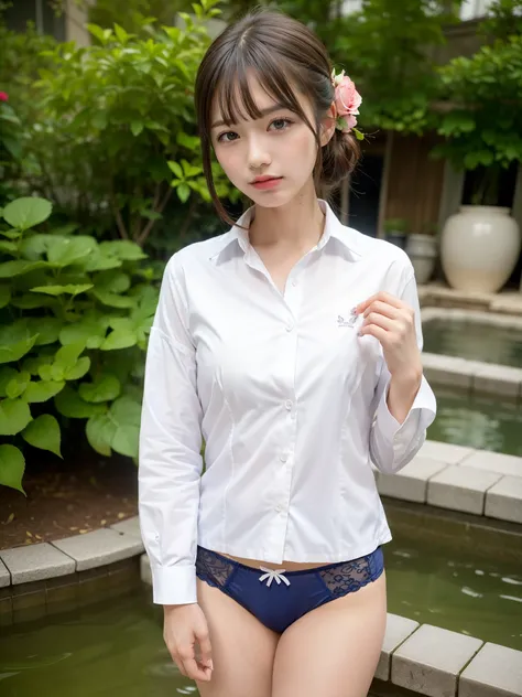 ((Best of the highest quality, 8k, Masterpiece: 1.3, raw photo)), Sharp focus: 1.2, (1 AESPA, slim body type female, 21 y/o: 1.1), (Solo: 1.28), (realistic, photo-realistic:1.37), face focus, cute face, finely eyes, (small breasts, flat chest, Thigh: 1.3),...