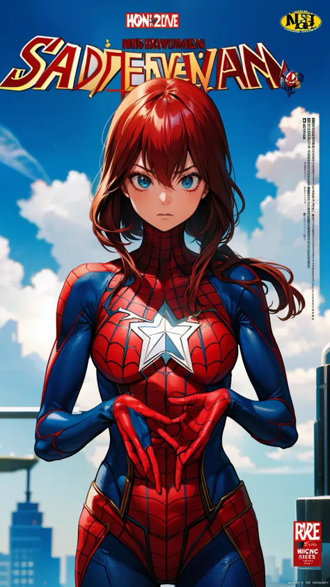 (make a cartoon comic cover about Spiderman, Miss Marvel, and Miss Kin saving the world from trash)

(magazine:1.3), (cover-style:1.3), vibrant, action-packed, comic book cover, superheroes, Spiderman, Miss Marvel, Miss Kin, teamwork, saving the world, tra...