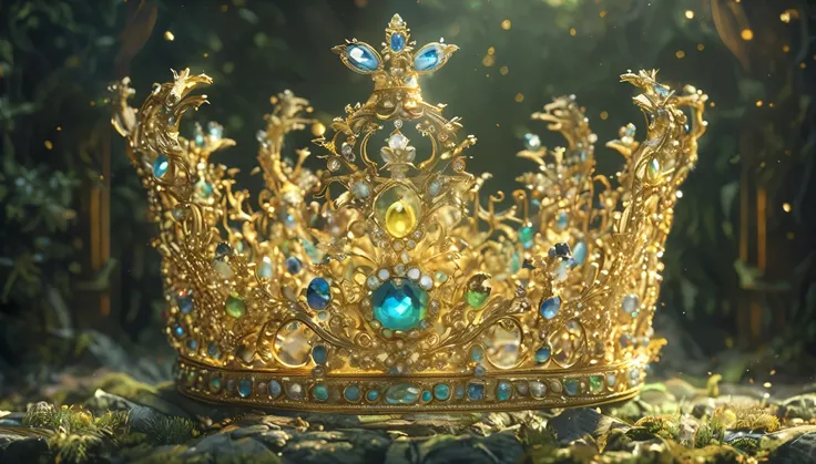 crown-royal background,crown with magical aura,only focus on the crown,glowing aura,majestic crown,regal and elegant,shimmering jewels,ornate details,golden and silver accents,intricate craftsmanship,detailed gemstones and diamonds,sparkling and radiant,he...