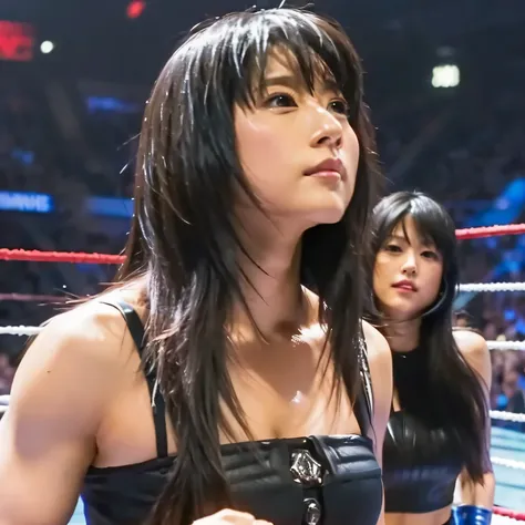 Tifa, From Final Fantasy 7, Elbow drop to Ric Flair in a WWE ring