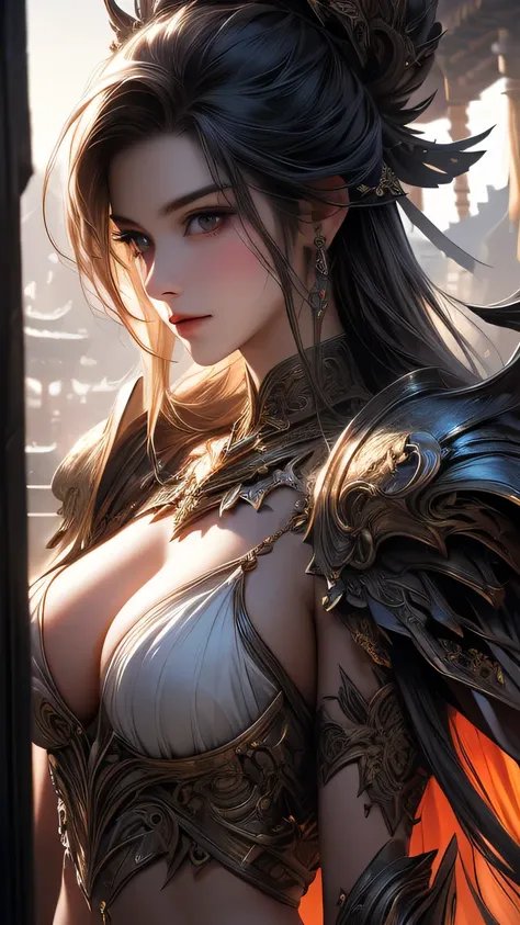 (((最high quality))),(An unparalleled masterpiece),超A high resolution,(Photorealistic),Surreal photos of stunning beautiful cyborg women, Rainbow Hair, Big Breasts, (Beautiful and intricate armor), accept, Delicate White Platinum Filigree, Exquisite craftsm...