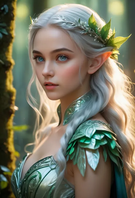 (best quality,4k,8k,highres,masterpiece:1.2),ultra-detailed,(realistic,photorealistic,photo-realistic:1.37),fantasy, elf, beauti...