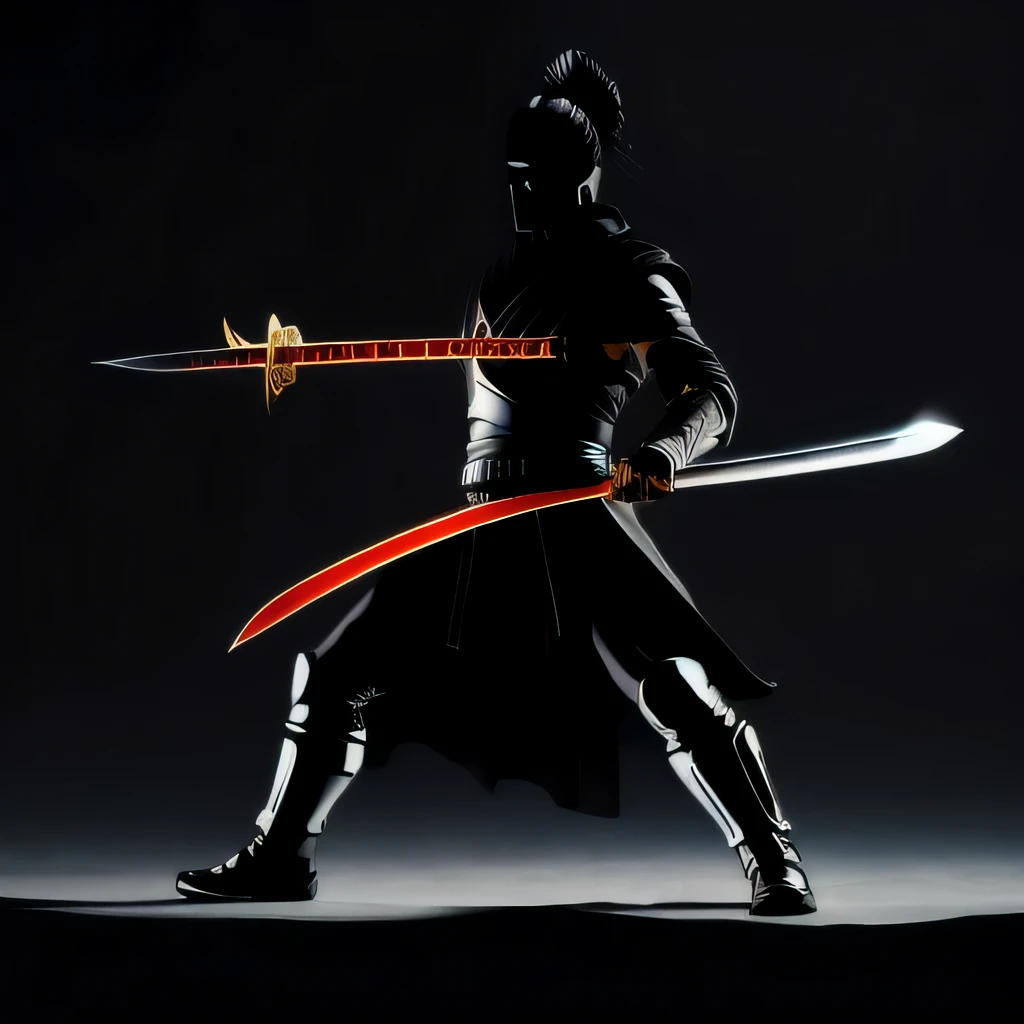 (Silhouette of heroine dancing sword:1.5),Glowing sword,(Fighting posture，strong dyna pose:1.4),on  the lake，high contrast, movie lighting, Enigmatic Atmosphere,，lotus flower，Lotus leaf，corrugation，(splash of water;1.4)，a moon，dyna，swordsman，Kungfu, very h...