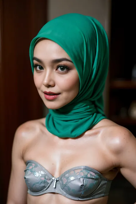 (from behind up) seductive pose, ((Flat Chest:1.2)), (Happy smile), (((HIJAB MALAY GIRL))), masutepiece, High quality, UHD 32K, Realistic face, Realistic skin feeling , A Japanese Lady, 58 years old matured lady, , Very cute and baby-like face, (((FLAT CHE...