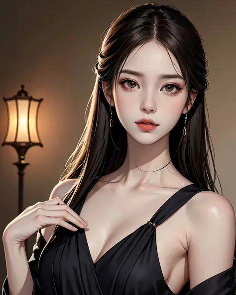 wgz style,Highly detailed portrait of a beautiful woman,perfect woman makeup,Classical Oil Painting,Shirow Masamune, William Tae Kim