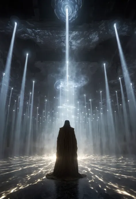 solo, the ancient one, a hellish creature, no_humans, mystery，motion blurred， movie-level lighting effects，