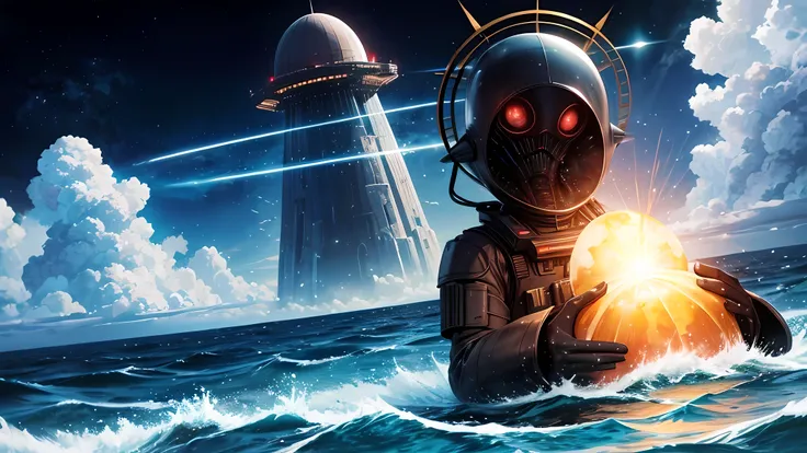 war with extraterrestrial invasor in the middle of the sea for the humanity liberation