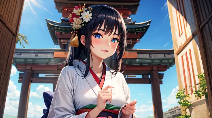 Perfect Face, for anime,Ancient Capital,Beautiful woman in kimono
