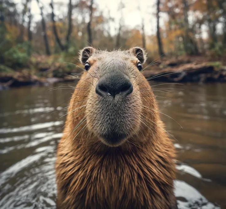 a small capybara facing the camera,joel robison style,expressive body language,cypherpunk,q hayashida,avacadopunk,wimmelbilder,(best quality,4k,8k,highres,masterpiece:1.2),ultra-detailed,realistic:1.37,HDR,UHD,studio lighting,ultra-fine painting,sharp focu...