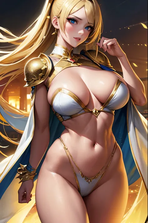 8k,(masterpiece:1.2), (highest quality:1.2), Perfect Eyes, Perfect Face, Volumetric lighting, 1, Warriors of the Moment, so beautiful(Like the real thing), 超Realistic Skin,sexy衣装,blue eyes,Big and ample breasts,armor, luxurious blue and white robe, Toned, ...