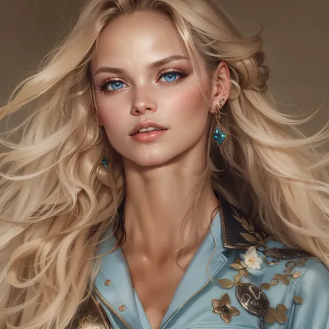 Fernanda Tavares, a supermodel from the 2000s, has the following physical characteristics:
- Her height is 178cm, bust is 86cm, waist is 61cm, hips are 86cm, and shoe size is 25cm.
- Her hair color is blonde and her eyes are blue.
- She has a sharp and mod...