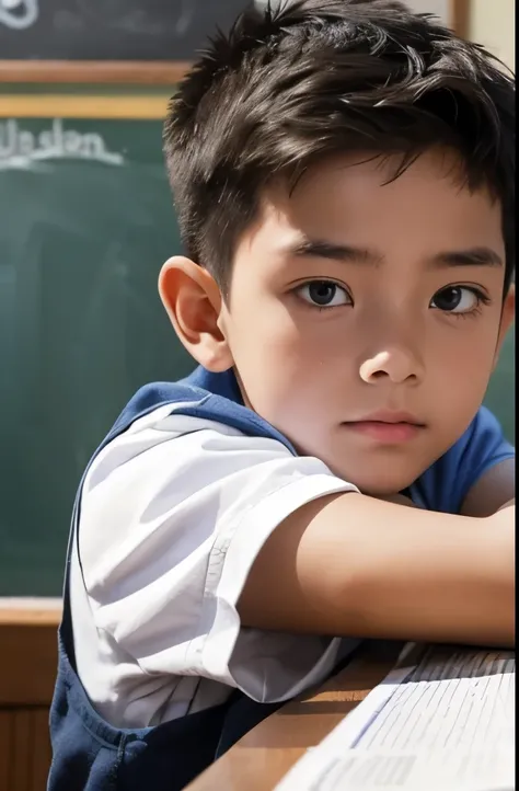 A young boy who wants to enroll in a school 