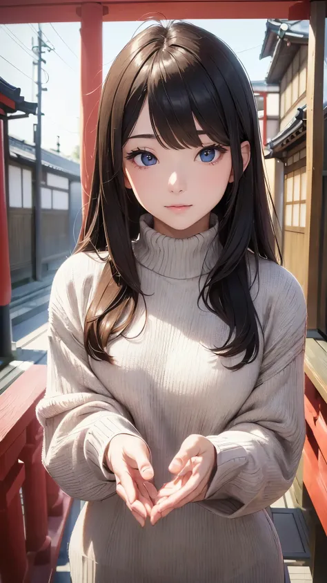 (((masterpiece))),(((High resolution)))、(((8K)))、(((perfect face)))、(((beauty of japan)))、25 years old、((tight sweater)), look at the camera, top quality eyes, detailed texture, look at the camera
