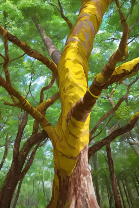 ((melhor qualidade)), tree, yellow.