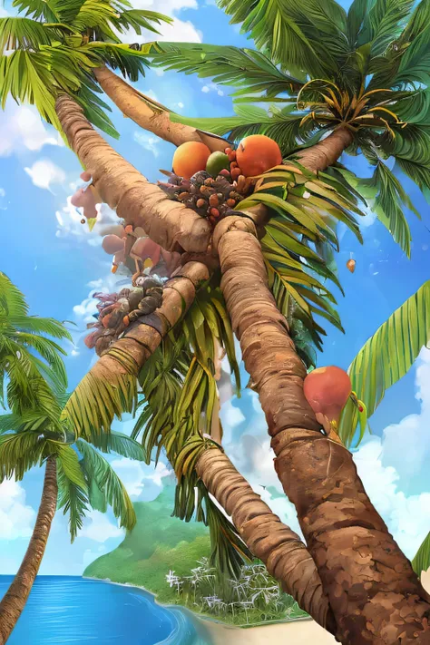 ((melhor qualidade)), coconut tree, poison fruit.