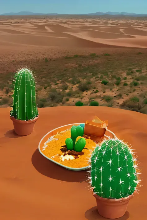 ((melhor qualidade)), desert, cactus.