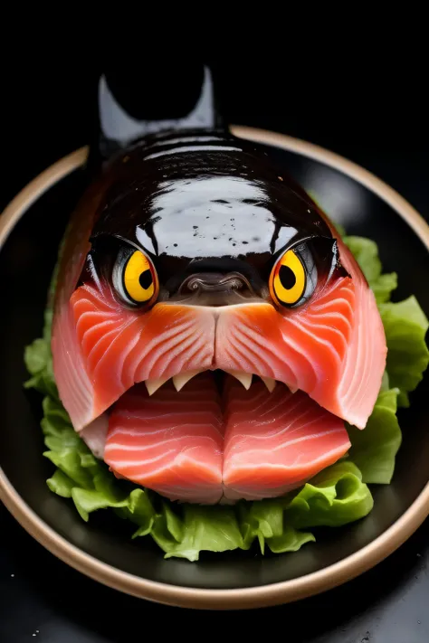 Tuna fish with angry face 