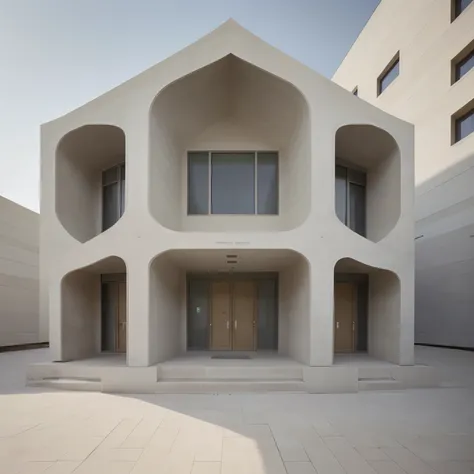 The architectural form for the final project about the children&#39;s school consisting of two buildings using the Islamic Iranian architecture of the school for children