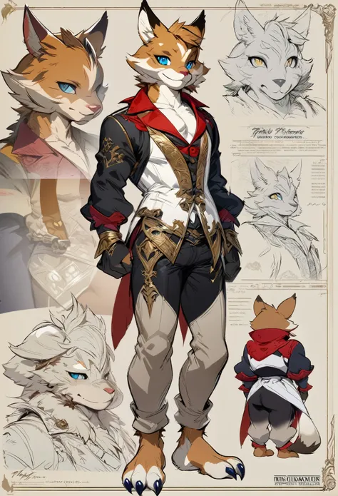 ((masterpiece)), (ultra detailed), (best quality), detailed background, (style of final fantasy), (concept art, character sheet),absurdres(highly detailed beautiful face and eyes)perfect anatomy(angelic handsome boy, kemono, child)(furry anthro),