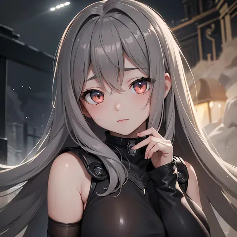 (masterpiece,best quality,ultra-detailed),1girl, large breast, glowing eyes,long hair,(((dust beauty girl))),beautiful and detailed face, detailed eyes,night,dust particles in the air,((grey theme)),((((dust theme)))),