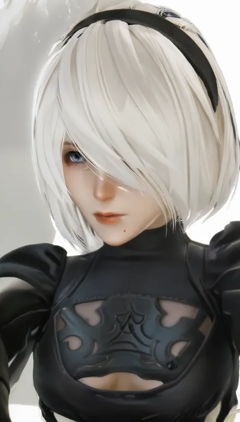 RealのSelfie、nier:Beautiful cosplay of 2B from Automata、2B takes a selfie、2Bのコスプレをした女性のSelfie、White skin、tall、Great style、Big Breasts、Small face、Small head、High nose、Beautiful Face、30 years old、British women、Half British、nier:2B&#39;s black costume from Aut...